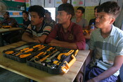Rohingya youth attending vocational training