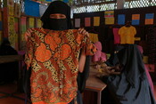 Rohingya women with a traditional dress